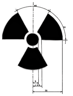 officiële symbool voorradioactiviteit